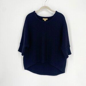 Michael Kors collection sweater womens small S navy merino wool cashmere heavy